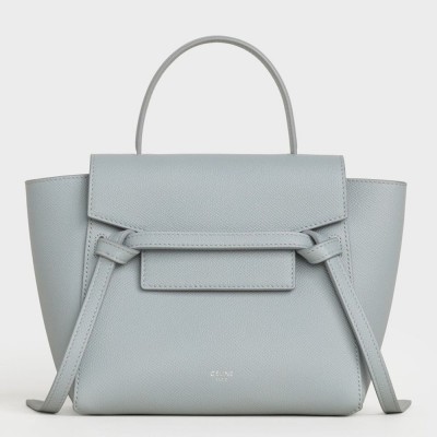 Celine Belt Nano Bag In Mineral Grained Calfskin