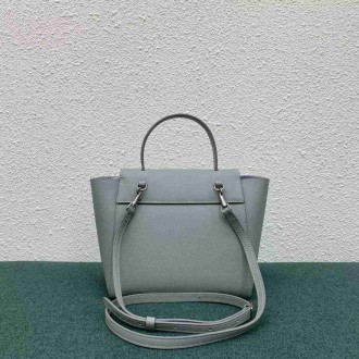 Celine Belt Nano Bag In Mineral Grained Calfskin