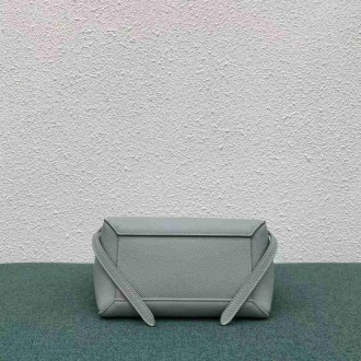 Celine Belt Nano Bag In Mineral Grained Calfskin