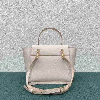 Celine Belt Nano Bag In Pale Pink Grained Calfskin