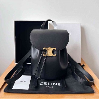 Celine Bonnie Backpack in Black Calfskin