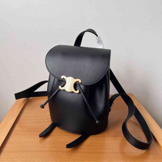Celine Bonnie Backpack in Black Calfskin