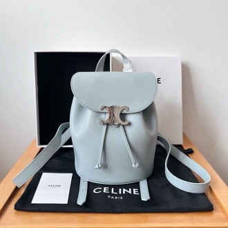 Celine Bonnie Backpack in Light Blue Calfskin