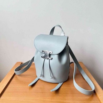 Celine Bonnie Backpack in Light Blue Calfskin