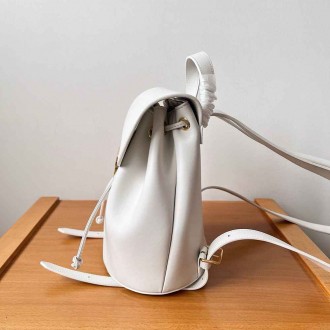 Celine Bonnie Backpack in White Calfskin