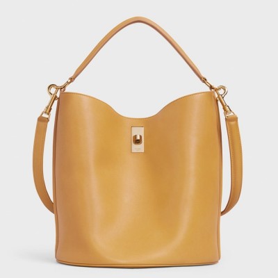 Celine Bucket 16 Bag In Yellow Soft Bare Calfskin