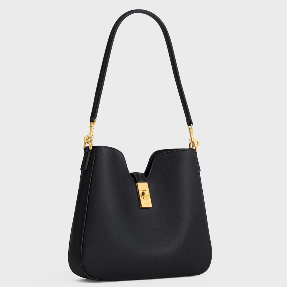 Celine Camille 16 Soft Small Bag in Black Calfskin
