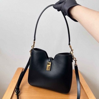 Celine Camille 16 Soft Small Bag in Black Calfskin