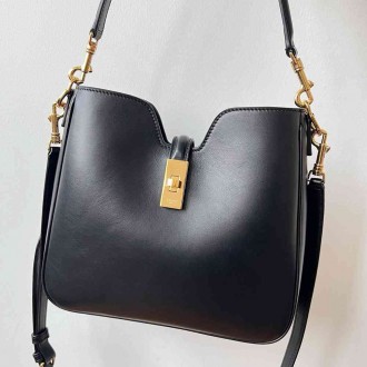 Celine Camille 16 Soft Small Bag in Black Calfskin