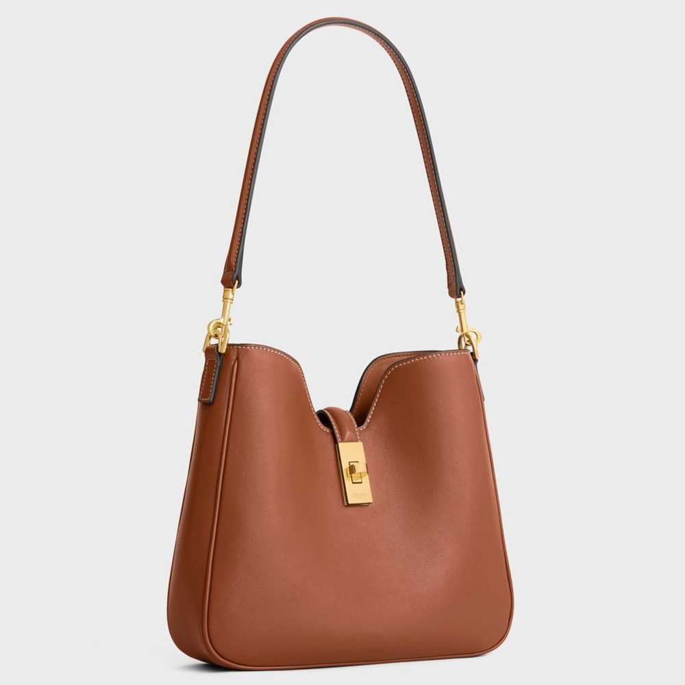 Celine Camille 16 Soft Small Bag in Brown Calfskin