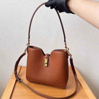 Celine Camille 16 Soft Small Bag in Brown Calfskin
