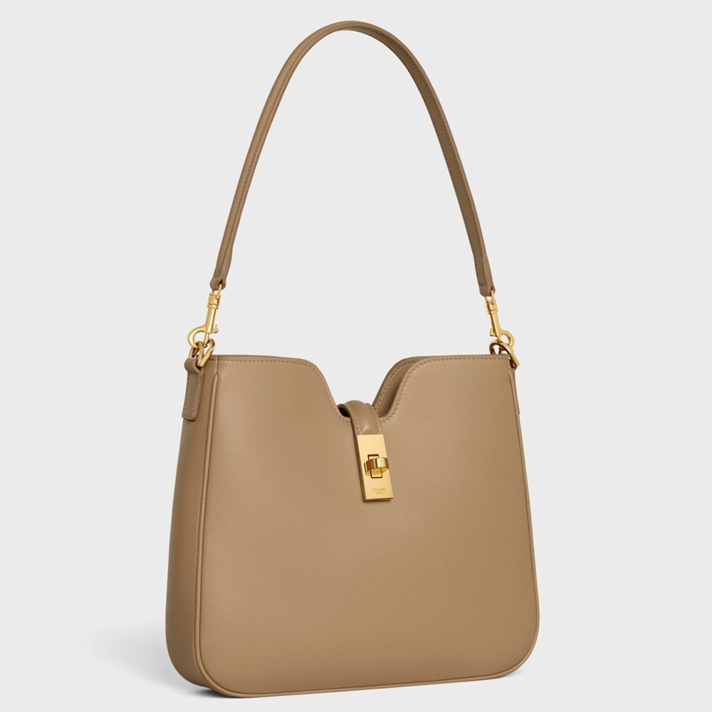 Celine Camille 16 Soft Small Bag in Smoked Brown Calfskin