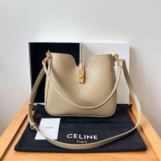Celine Camille 16 Soft Small Bag in Smoked Brown Calfskin