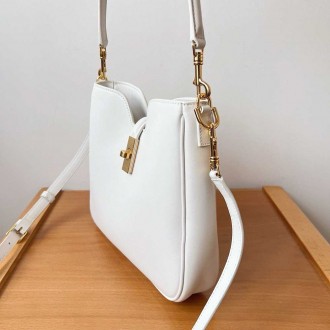 Celine Camille 16 Soft Small Bag in White Calfskin