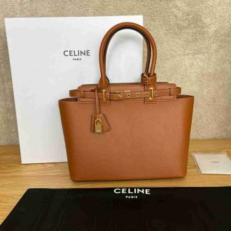 Celine Conti Bag in Brown Supple Calfskin
