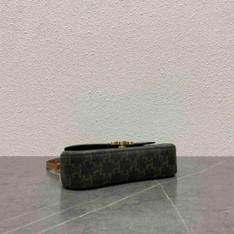 Celine Lola Teen Top-handle Bag in Triomphe Canvas