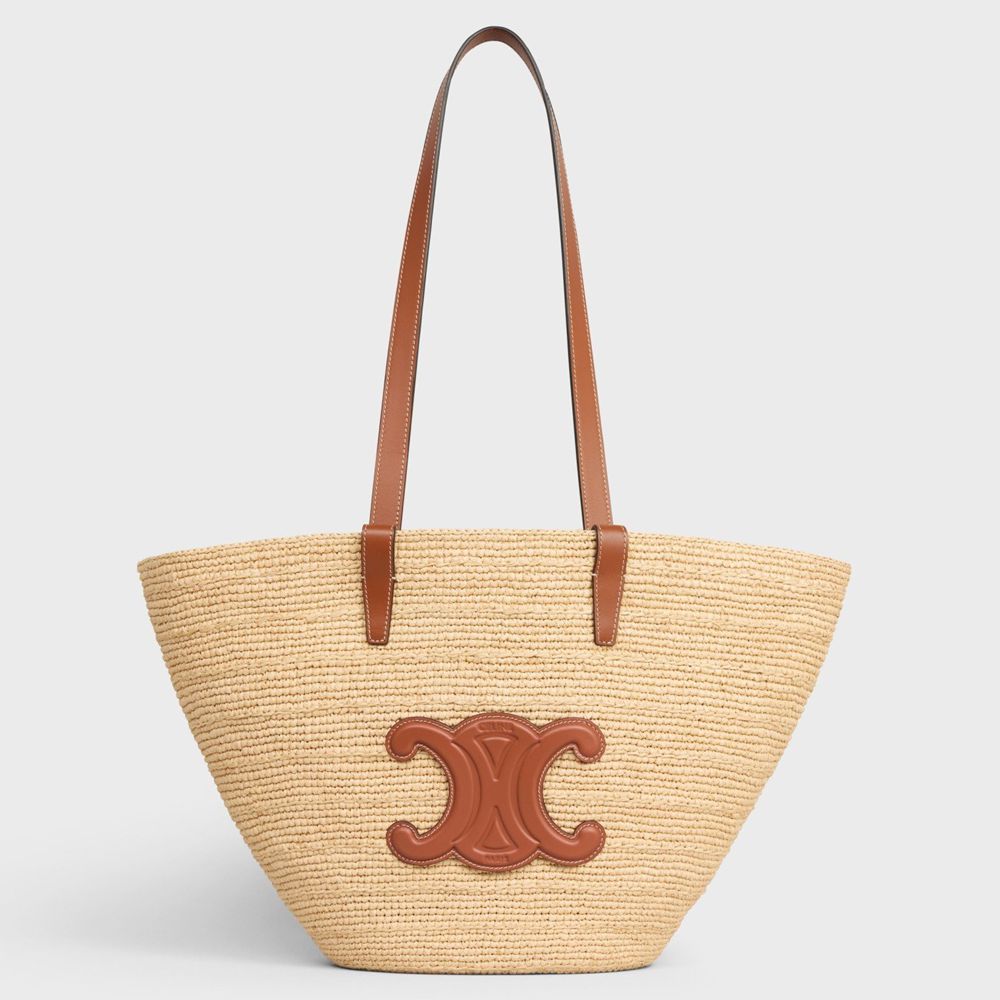 Celine Medium Classic Panier Bag in Raffia