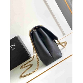 Celine Medium Victoire Bag in Black Calfskin