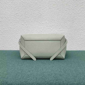 Celine Micro Belt Bag In Vert D'eau Grained Calfskin