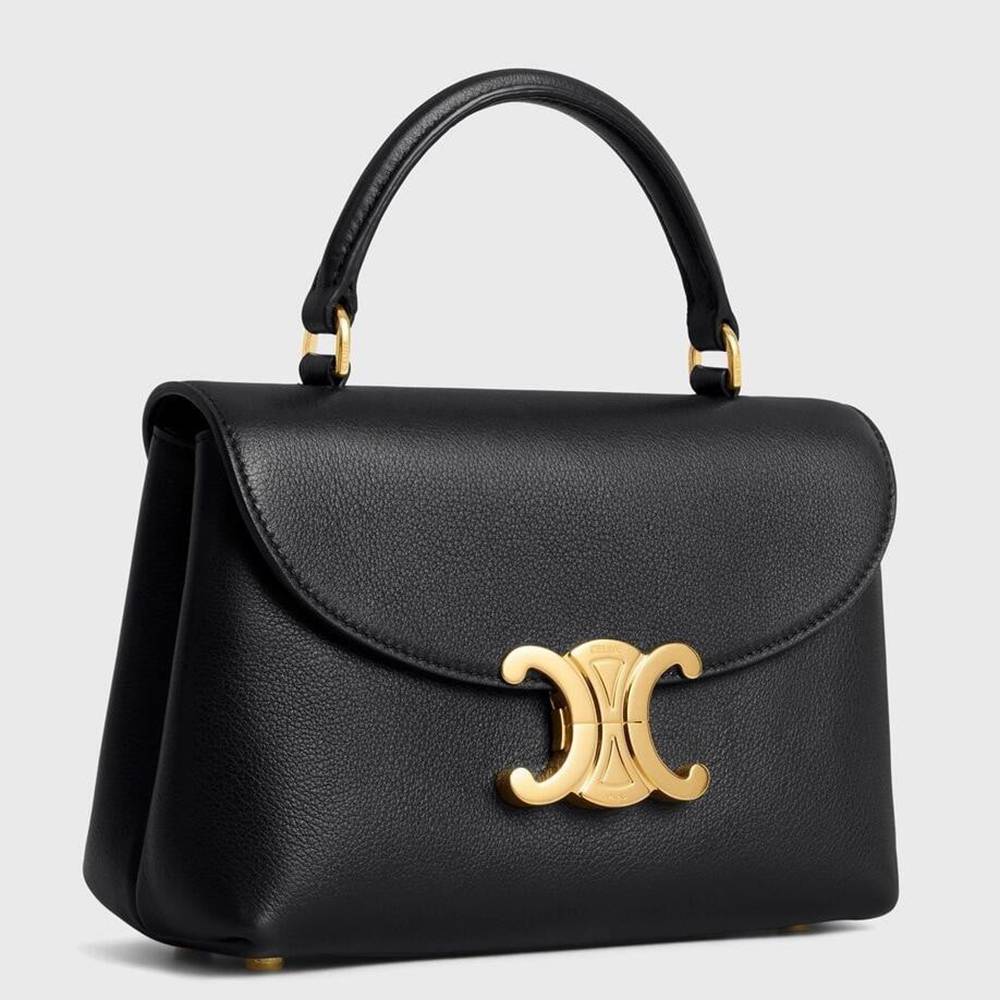 Celine Nino Teen Bag in Black Supple Calfskin