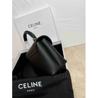 Celine Nino Teen Bag in Black Supple Calfskin