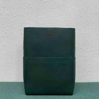 Celine Sangle Bucket Bag In Amazone Grained Calfskin
