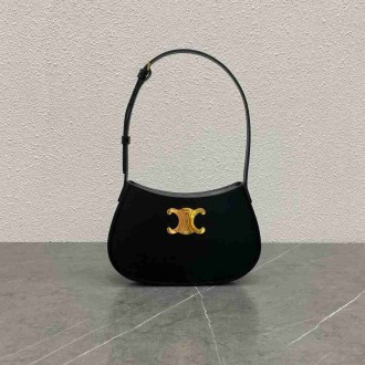 Celine Tilly Medium Bag in Black Calfskin