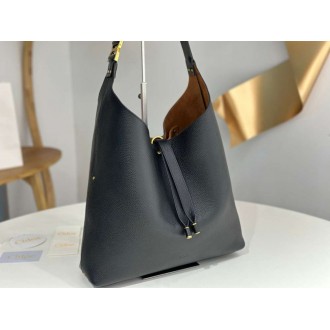Chloe Marcie Hobo Bag in Black Grained Leather