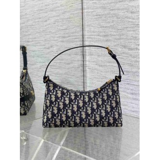 Dior 30 Montaigne Cigale Mini Bag in Blue Oblique Jacquard
