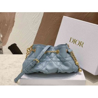 Dior Ammi Small Bag in Blue Macrocannage Lambskin