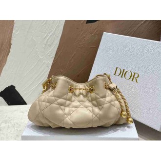 Dior Ammi Small Bag in Sand Pink Macrocannage Lambskin