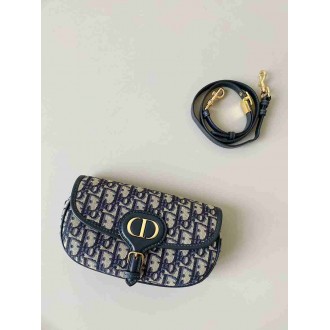 Dior Bobby East-West Bag In Blue Dior Oblique Jacquard