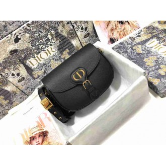 Dior Bobby Medium Bag In Black Grained Calfskin