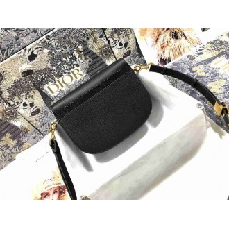 Dior Bobby Medium Bag In Black Grained Calfskin
