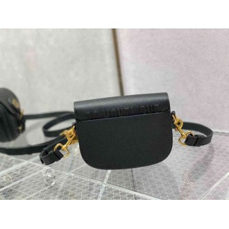 Dior Bobby Small Bag In Black Grained Calfskin