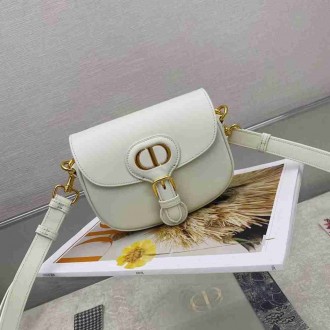Dior Bobby Small Bag In White Box Calfskin
