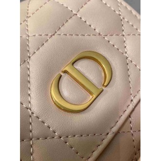 Dior Caro Small Backpack in Pink Macrocannage Lambskin