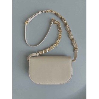 Dior CD Signature Chain Bag in Beige Calfskin