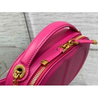 Dior CD Signature Oval Camera Bag in Rani Pink Calfskin