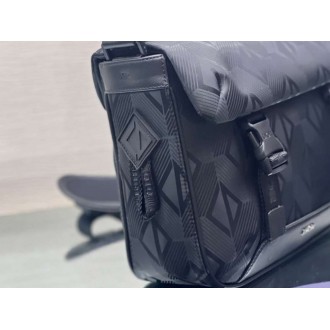 Dior Explorer Messenger Bag In Black CD Diamond Mirage Ski Capsule Nylon