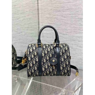 Dior Groove 25 Bag in Blue Dior Oblique Jacquard