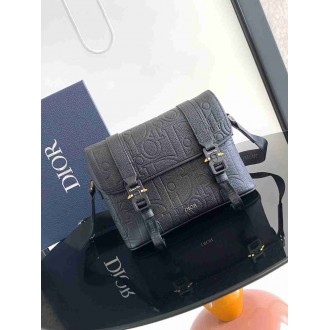 Dior Hit the Road Flap Messenger Bag in Black Gravity Leather