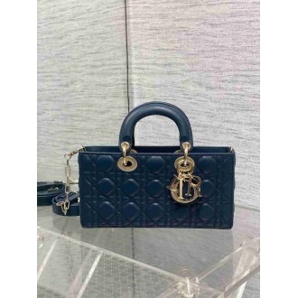 Dior Lady D-Joy Medium Bag in Navy Blue Cannage Lambskin