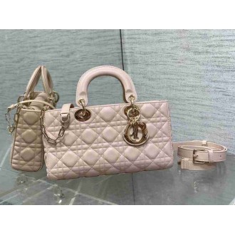 Dior Lady D-Joy Medium Bag in Powder Pink Cannage Lambskin