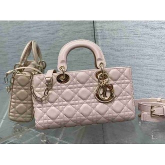 Dior Lady D-Joy Medium Bag in Powder Pink Cannage Lambskin