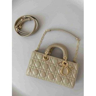 Dior Lady D-Joy Medium Bag In Sand Cannage Lambskin