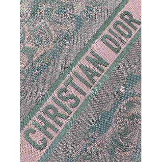 Dior Medium Book Tote Bag in Grey and Pink Toile de Jouy Reverse Embroidery