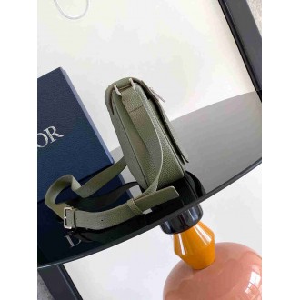 Dior Men's Messenger Bag with Flap in Khaki Gravity Leather