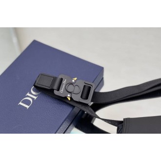 Dior Men's Mini Saddle Bag In Black CD Diamond Canvas