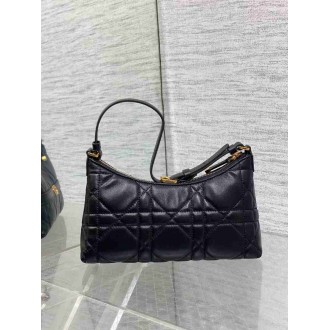 Dior Miss Caro Cigale Mini Bag in Black Macrocannage Lambskin